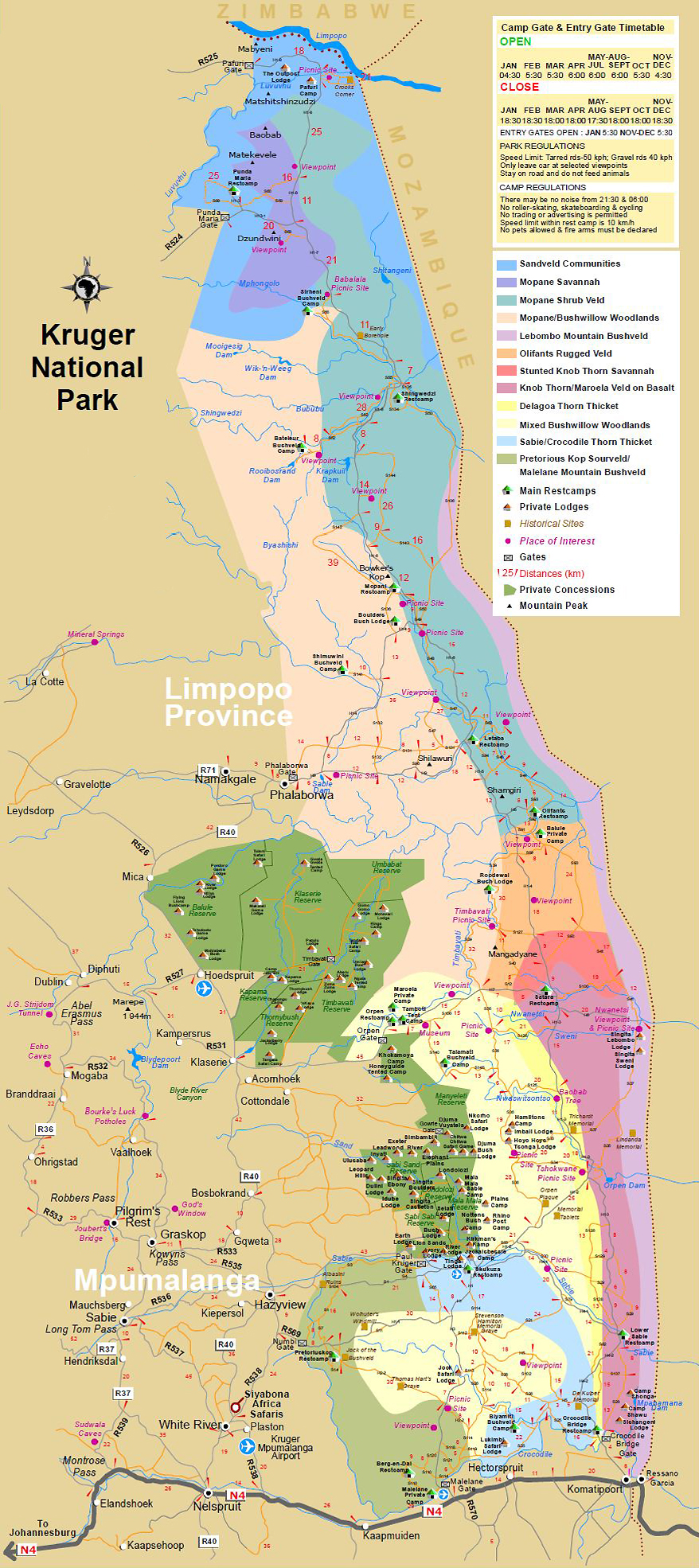 Kruger National Park Map Cartes Et Maps AIHVF Kruger National Park Map Cartes Et Maps AIHVF